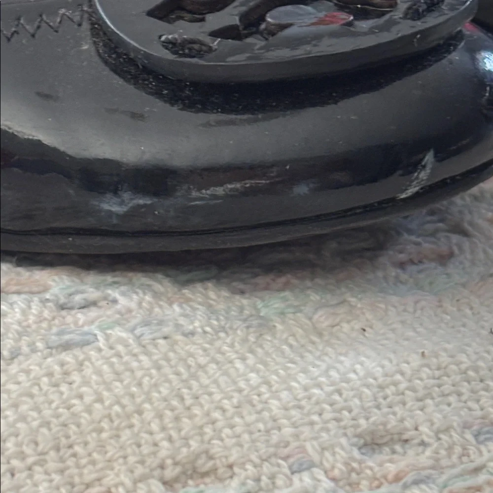 Tory Burch glossy black patent Reva ballet flats sz 8.5 w/box - Picture 6 of 8